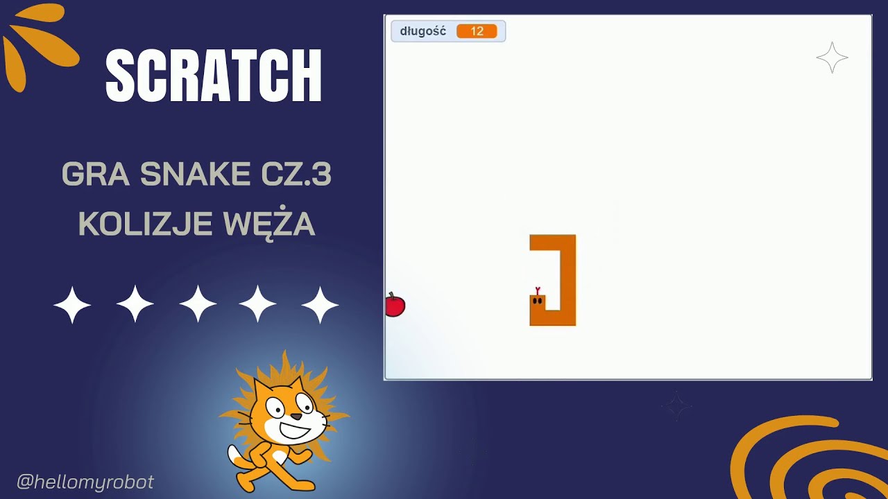 GRA SNAKE W SCRATCH CZ.3 - Wykrywanie kolizji węża // Drugi warunek zakończenia gry