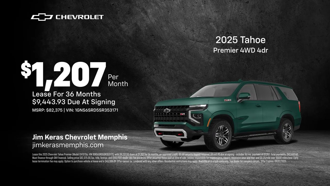 Chevrolet Tahoe 09/04/2025 6061160