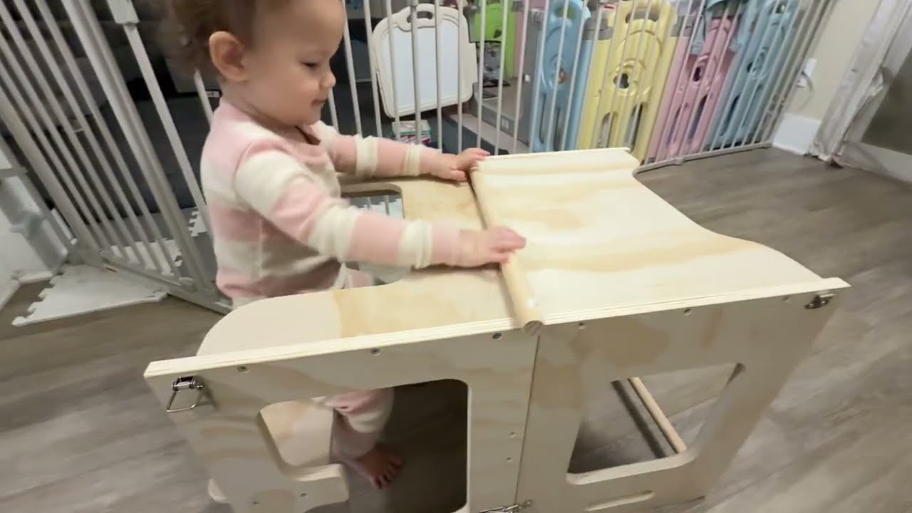 Labebe 2-in-1 Montessori Toddler Tower & Desk Review — Foldable Kitchen Helper Stool