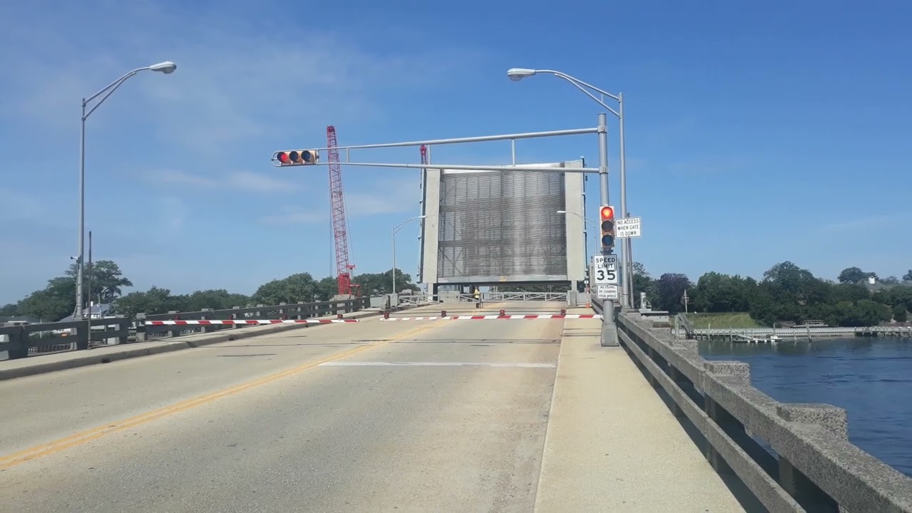Old Sea Bright Shrewsbury Rumson Drawbridge Opening For Tall Boat