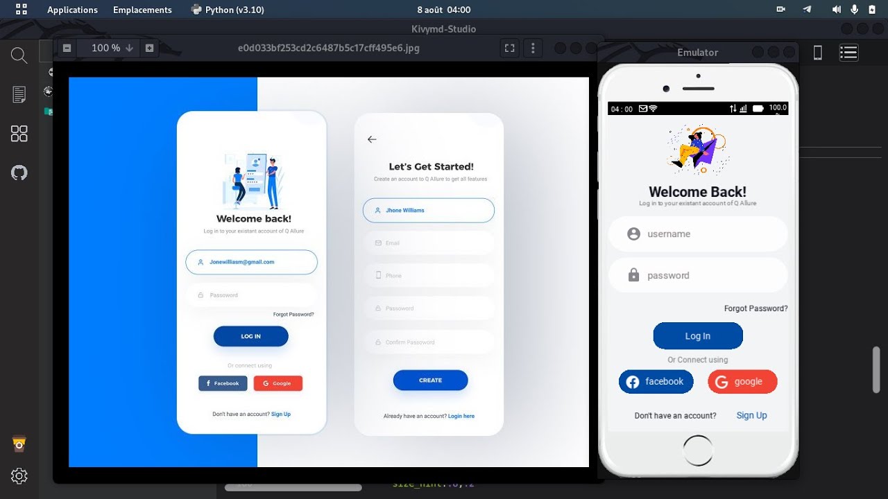 mobile Login page with kivymd Part 1
