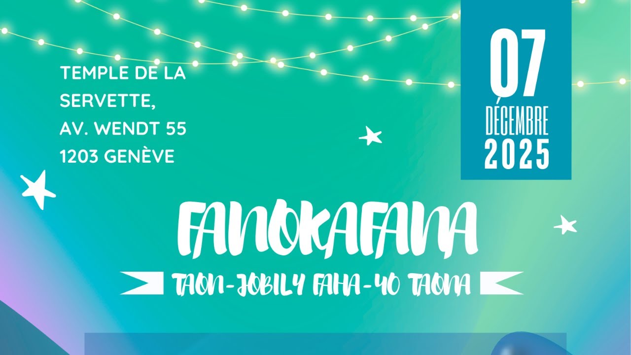 Fotoam-pivavahana fanokafana taon-Jobily faha-40 taona niorenan'ny FKMSM - 7 décembre 2025