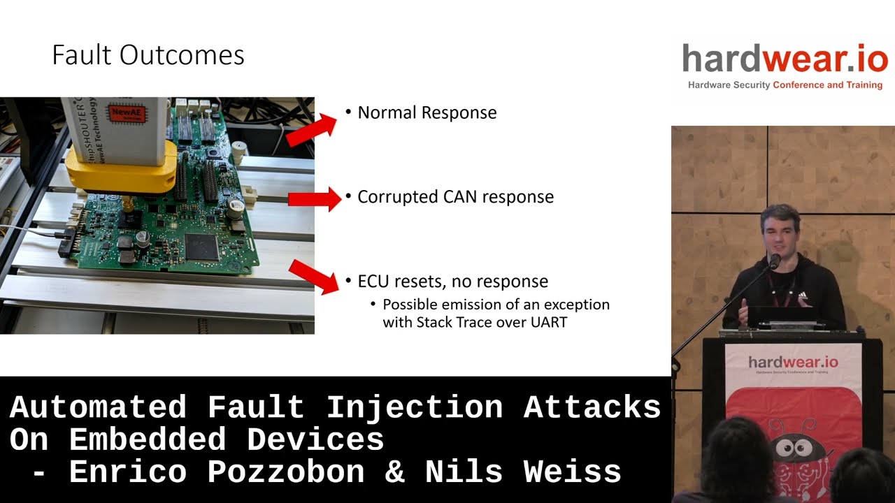 Hardwear.io NL 2023 | Automated Fault Injection Attacks On Embedded Devices - Enrico Pozzobon & Nils