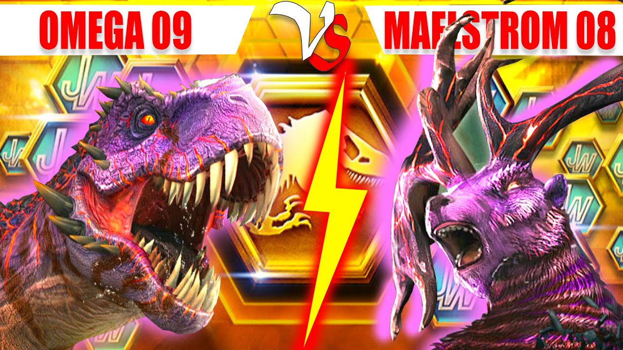OMEGA 09 VS MAFLSTROM 08 | JURASSIC WORLD THE GAME