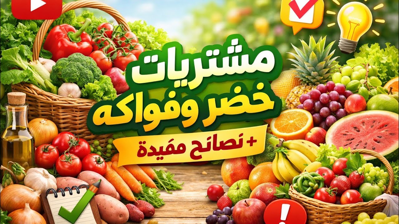مشترياتي الطازجة من خضرة و الفواكه مع للاستفادة من الغذاء الصحي تحدي الغلاء والعشوائية تنظيم المصروف
