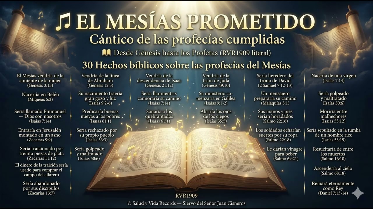 🎵 EL MESÍAS PROMETIDO  Cántico de las profecías cumplidas 📖 Desde Génesis