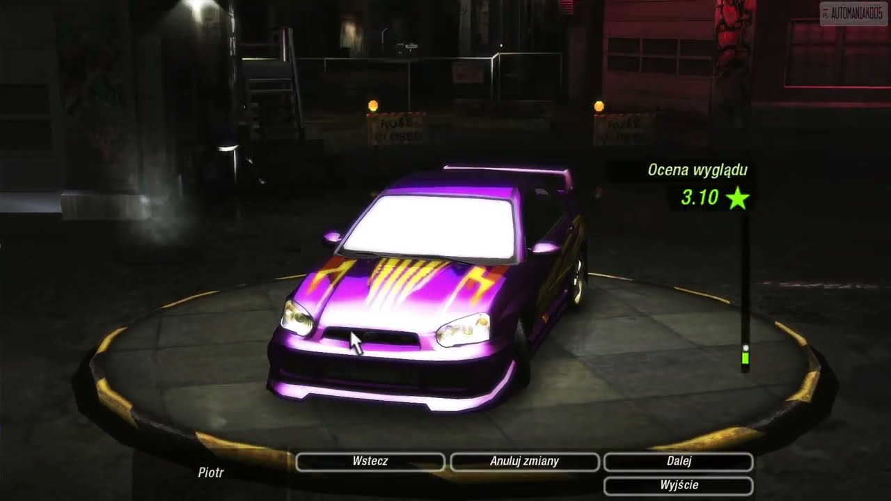 NFS Underground 2 - Subaru Impreza WRX Tuning