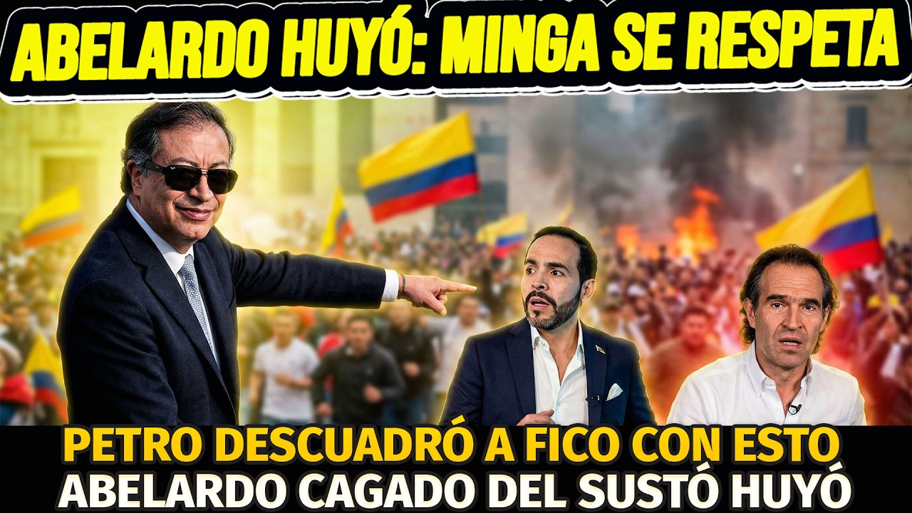 🚨ABELARDO HUYÓ DE MEDELLÍN: MINGA SE HIZO SENTIR. Petro descuadró a FICO EN ANTIOQUIA Tremendo golpe