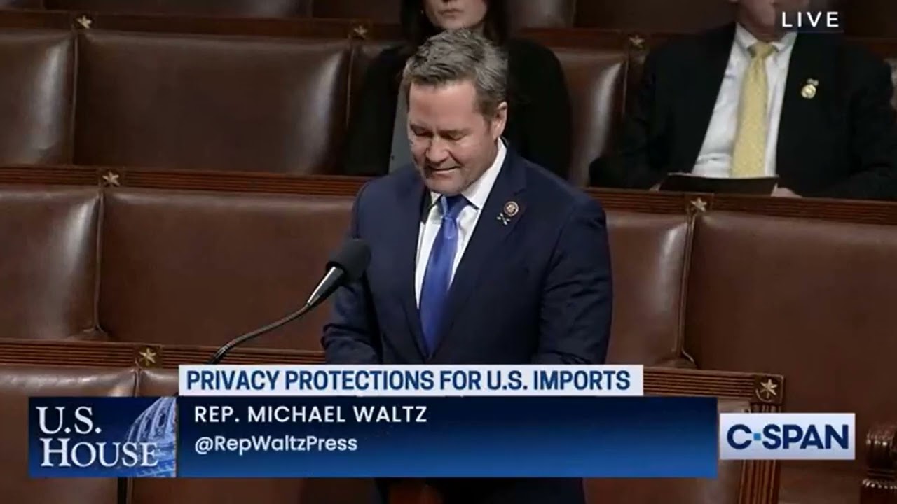 Rep. Mike Waltz Urges Passage of His Bipartisan Moving American's Privacy Protection Act