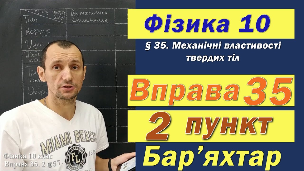 Фізика 10 клас. Вправа № 35. 2 п