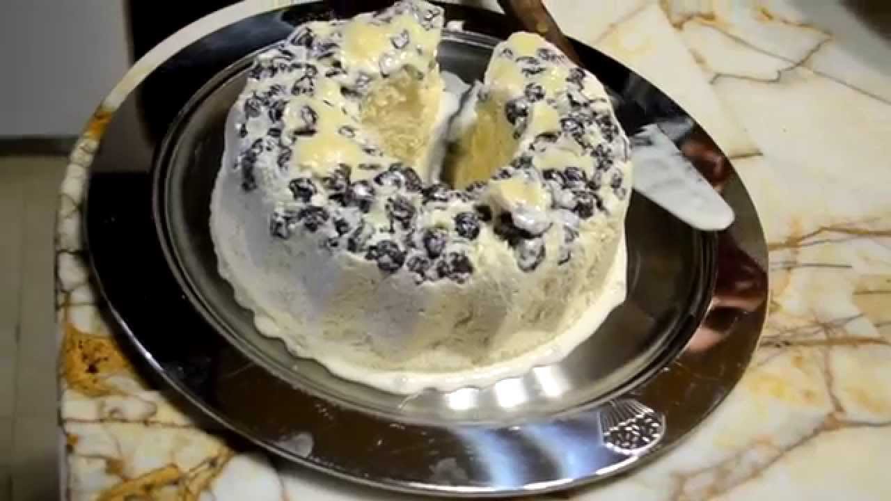 Helado con pasas al ron