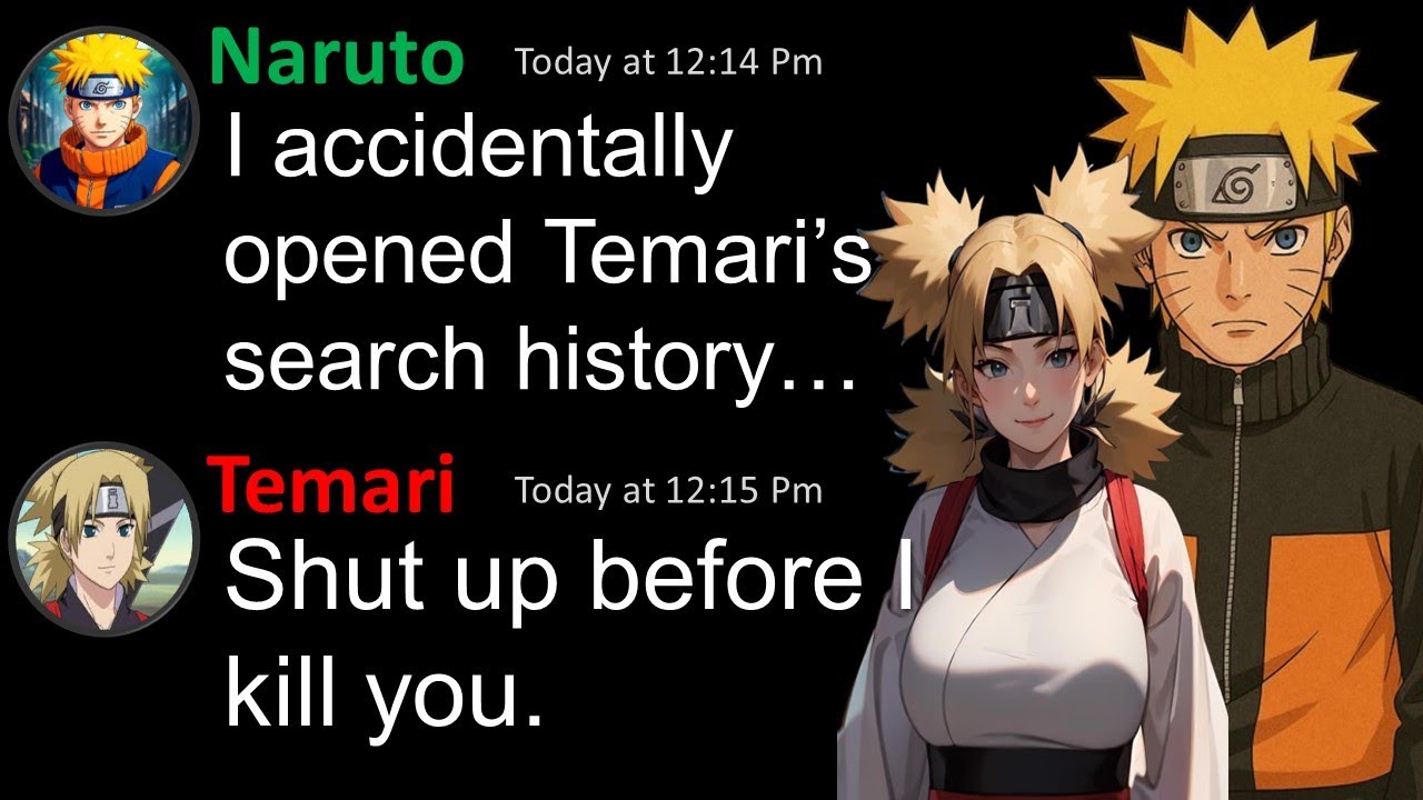 if Naruto get search history of Temari | Part 2 | Naruto and Temari | Naruto characters Funny Chat..