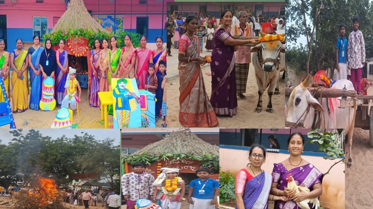 /bhogi సంక్రాంతి celebrations 🍾 ✨️ /అంగరంగ వైభవంగా నిర్వహించారు badvel narayana school kadapa/