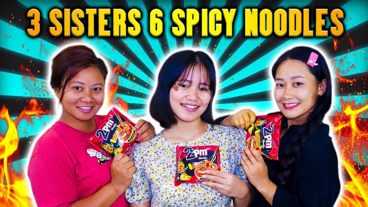 Sooneeta vs Sisters | 2x Spicy Noodles Challenge | Vlog