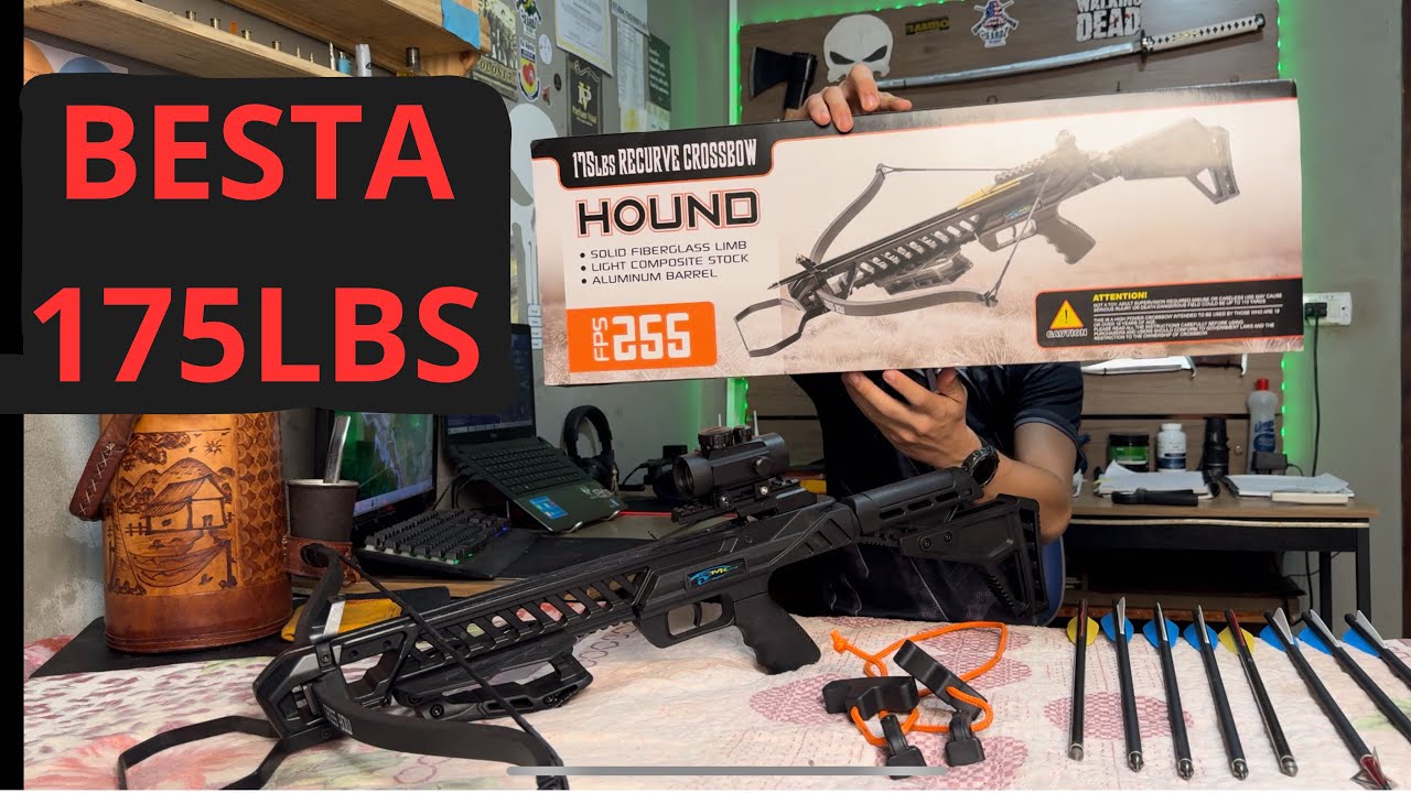 BALESTRA BESTA 175 LBS MANKUNG CROSSBOW RECURVA REVIEW, TESTE E PANE😮🚀😎🔥🐗🏹💥