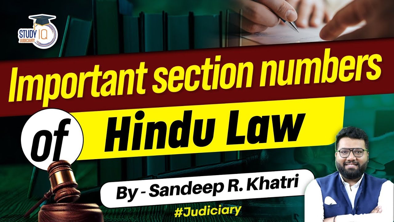 Important Sections of Hindu Law | StudyIQ Judiciary