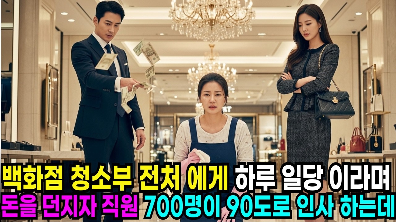 백화점 청소부 전처에게 하루 일당이라며 돈을 던지자 직원 700명이 90도로 인사하는데#사연라디오 #오디오북 #노후사연 #인생사연 #시니어드라마 #사연살롱