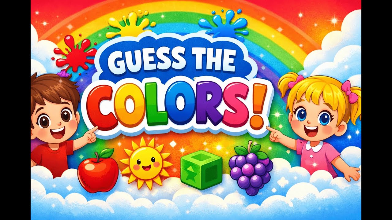 Guess the Colors for Kids 🌈  Learn Colors with Fun Objects  Preschool Learning Video