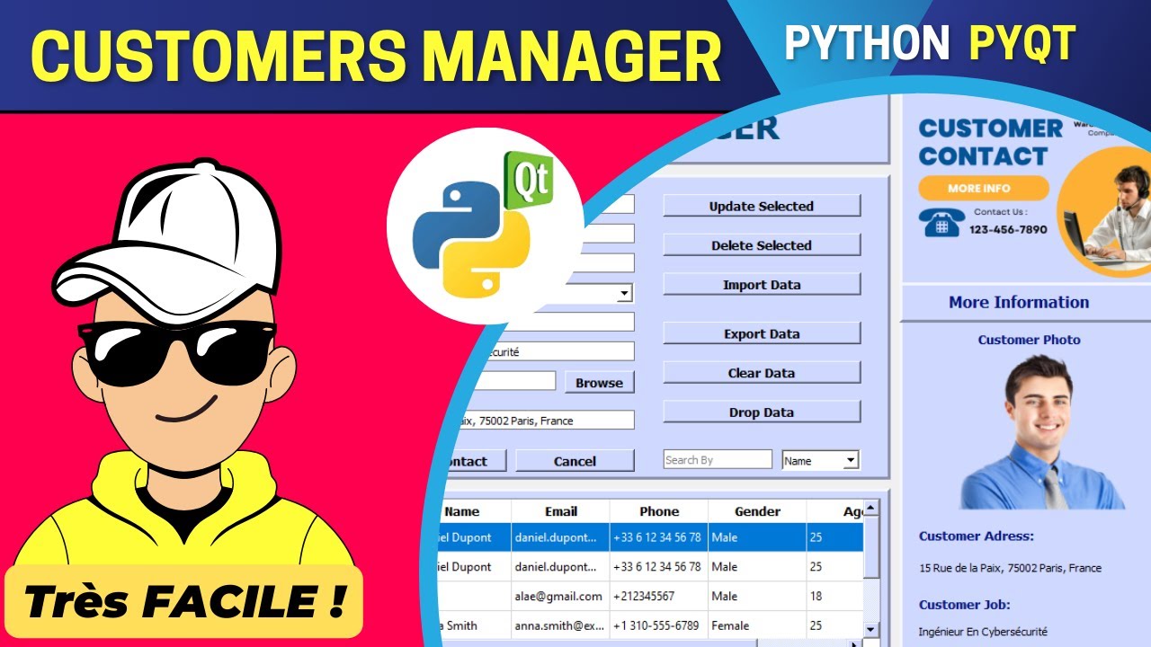 Gestionnaire Des Clients En Python PyQt5 __Part5__ : Affichage Des Données