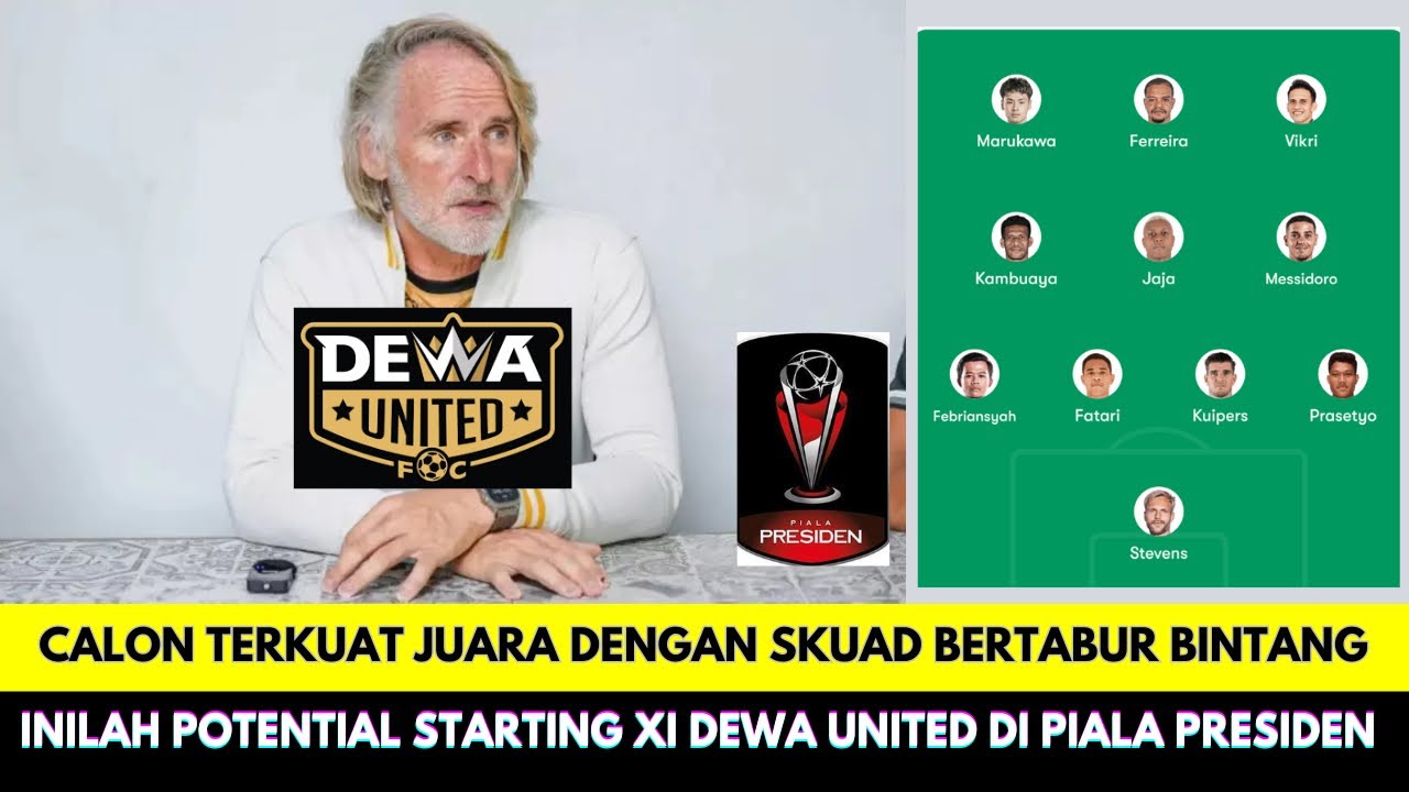 Diisi Squad Mewah Bertabur Bintang❗Inilah Potential Starting XI Dewa United di Piala Presiden 2025