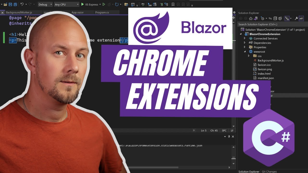 Use C# to make a Chrome Extension