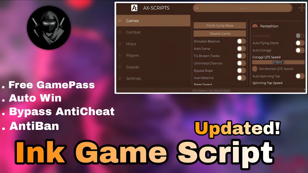 New Updated Ink Game Script Bypass All New AntiCheat | AntiBan | AntiKick | Mobile | Pc