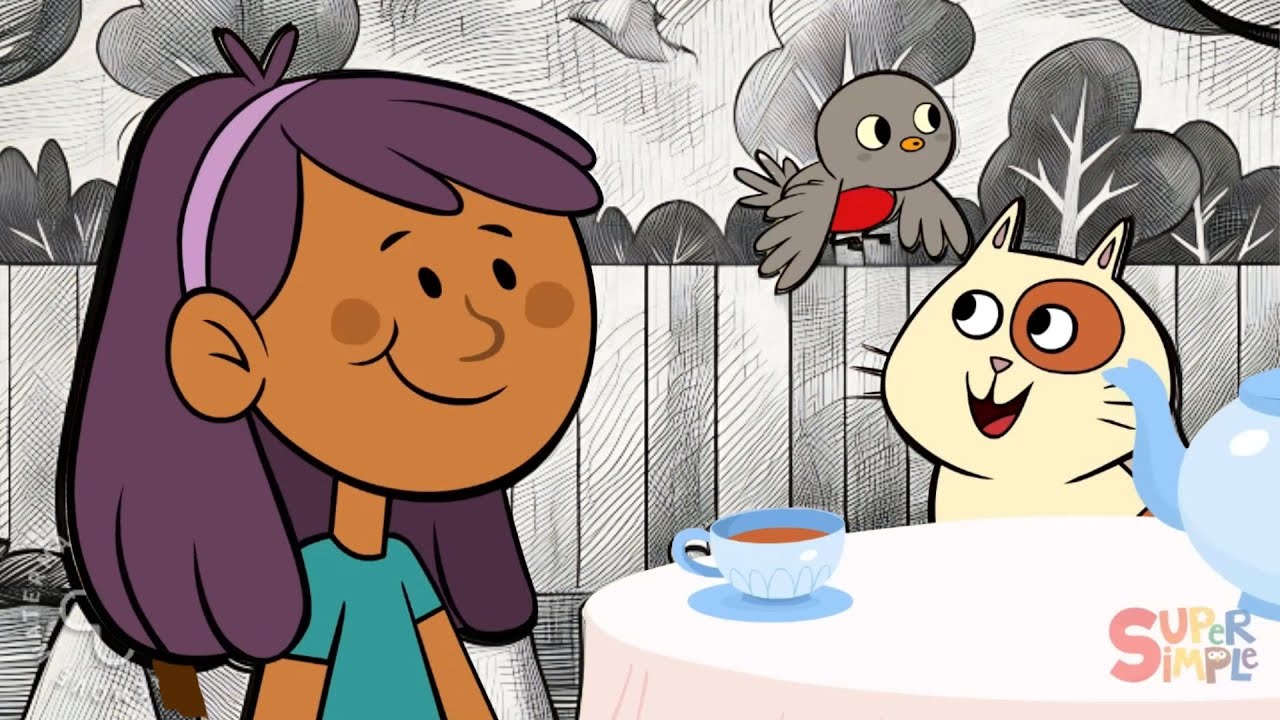 Drawing Little Robin & Kitty Cat | Fun with Colors and Friends | Nursery Rhymes