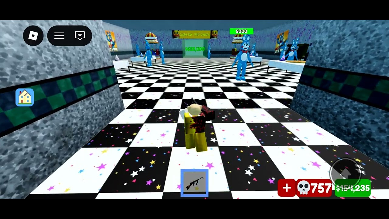 Atirei No TOY BONNIE (roblox:arma Vs freddy)