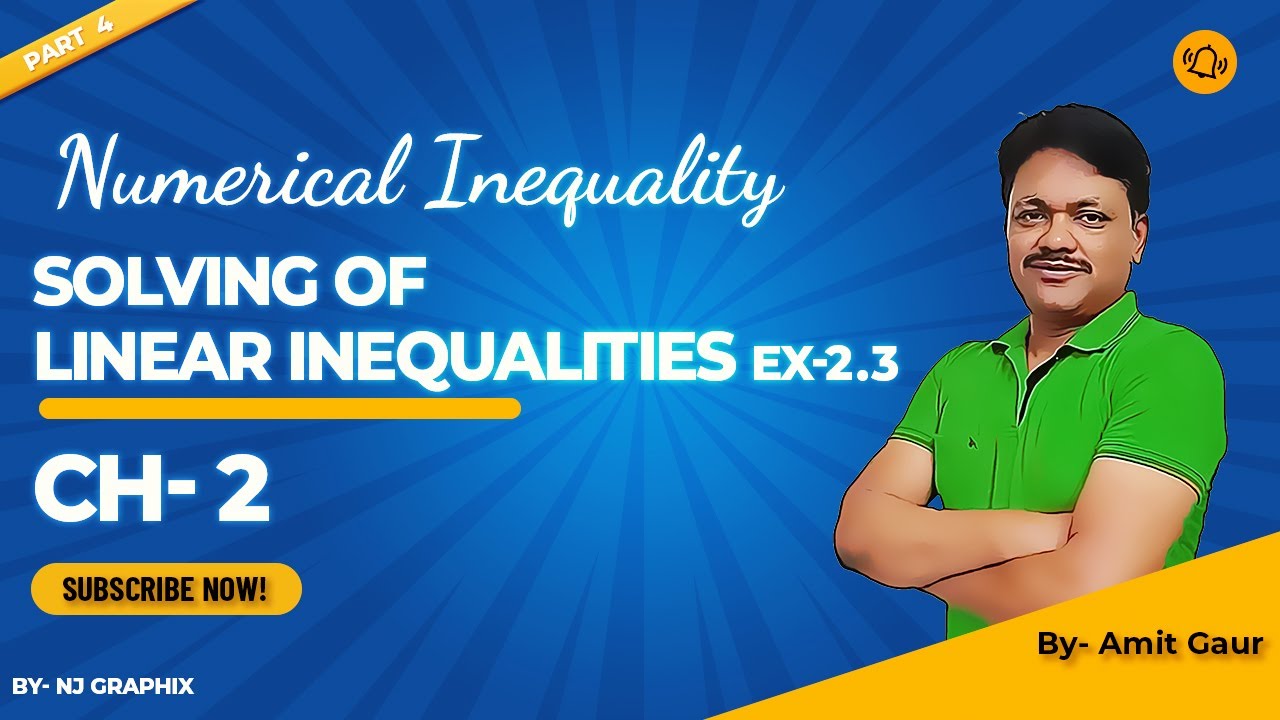 Linear Inequalities Ex-2.3 | Numerical Inequalities Ch-2 | Applied Maths Class 12 | Gaur Classes