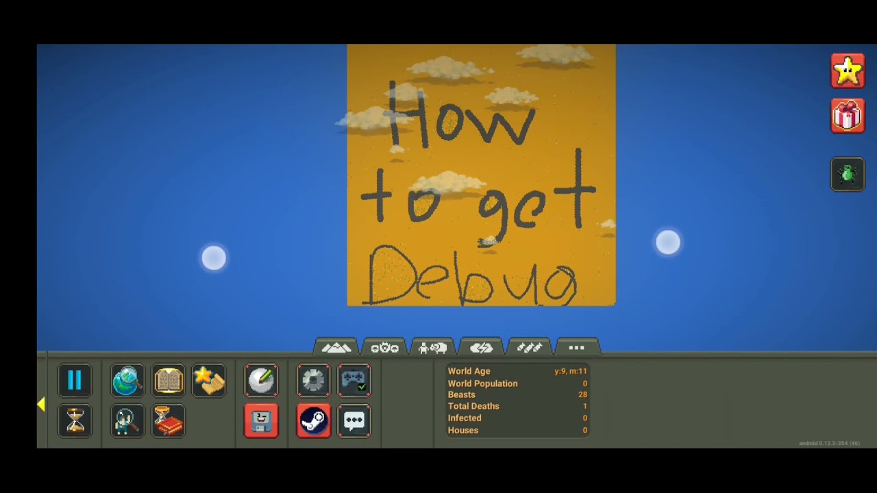 How to get Debug Tools and showcasing features|Worldbox Tutorial.