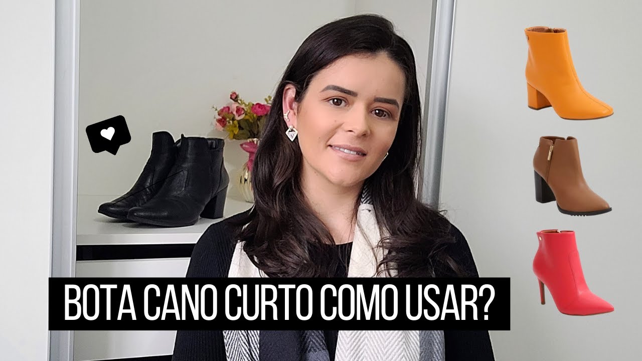 Bota cano curto como usar - Looks com bota cano curto! (VÁRIAS CORES)