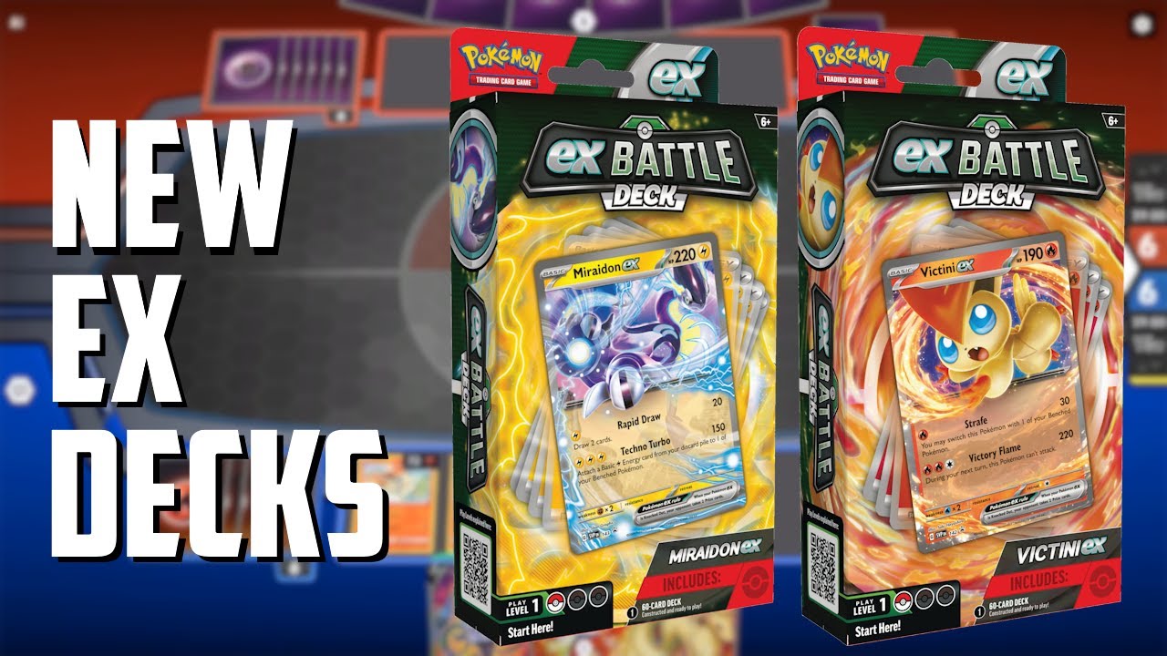 *NEW* Pokemon TCG ex Battle Decks with Miraidon ex and Victini ex REVEALED!