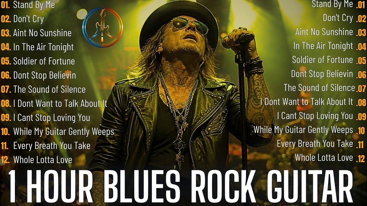 Best Legendary Rock Covers 🎸 Blues Rock & Midnight Guitar Playlist | Don&rsquo;t Cry, Stand By Me