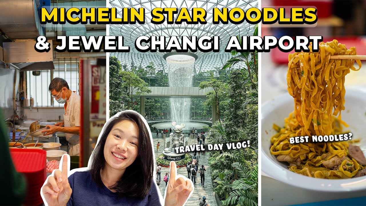 I Tried Singapore's Michelin Star Noodles,explored Jewel Changi & Qantas Biz Lounge! Travel Day Vlog