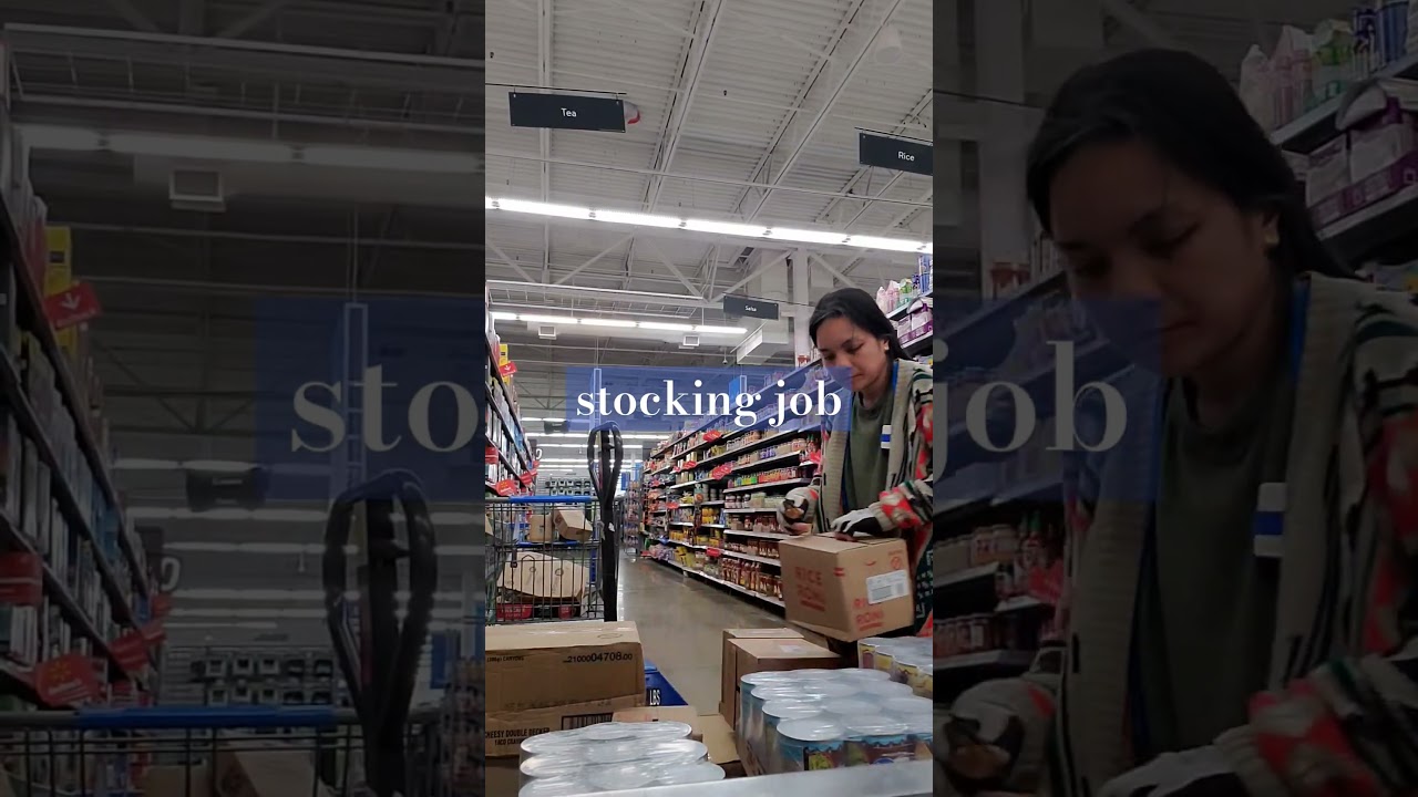 My first job here in the USA. #job #work #stocker #retailstore #walmart #store #vlog  #shorts
