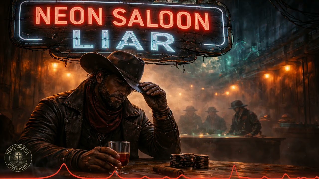 Neon Saloon Liar - Dark Country Music | Cyber West Outlaw