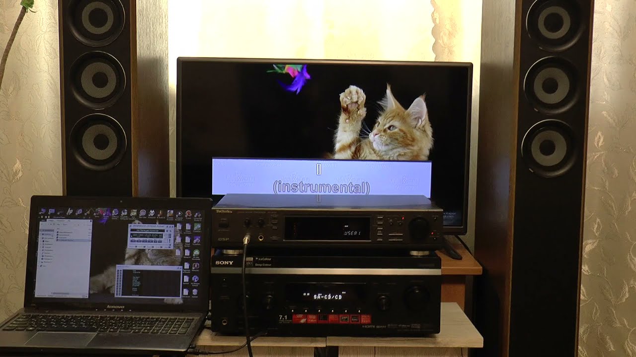 Technics SH-GE90 + Sony STR-DA2400ES - караоке для компьютера.
