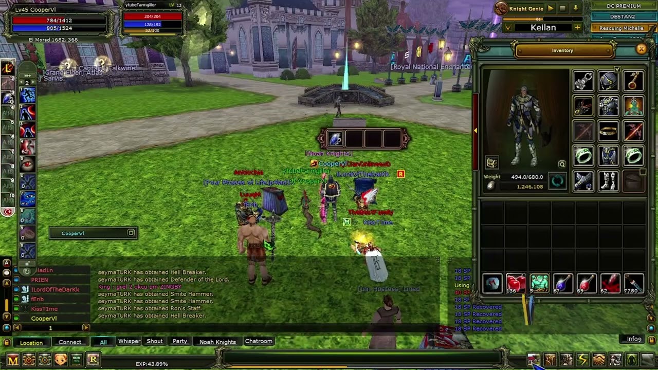 Knight online Dc pre ile G&uuml;ncel Keilan Farmı(2 saat)