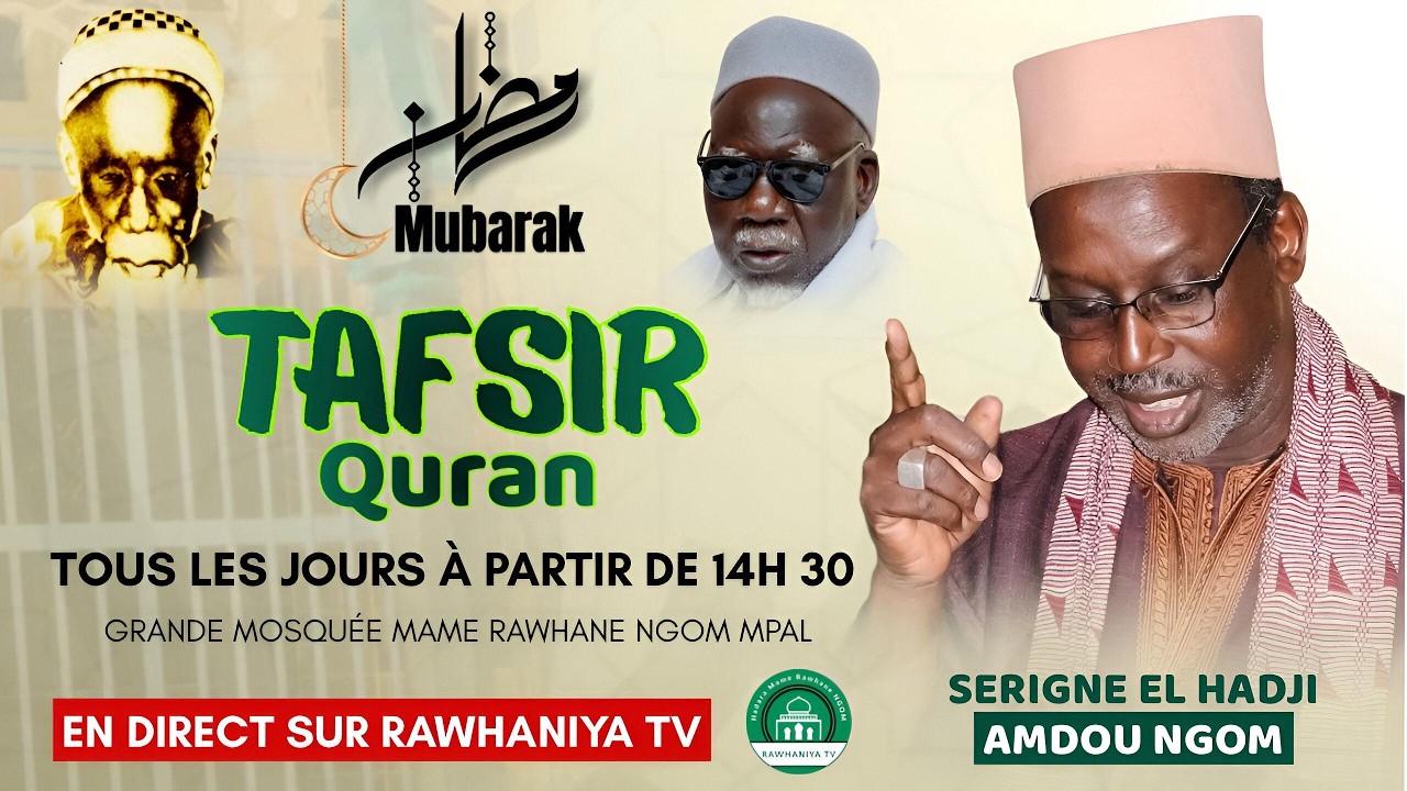 🔴[ DIRECT ] TAFSIR  JUMMAH   MAME CHEIKH SEYDIL HADJI RAWHANE NGOM