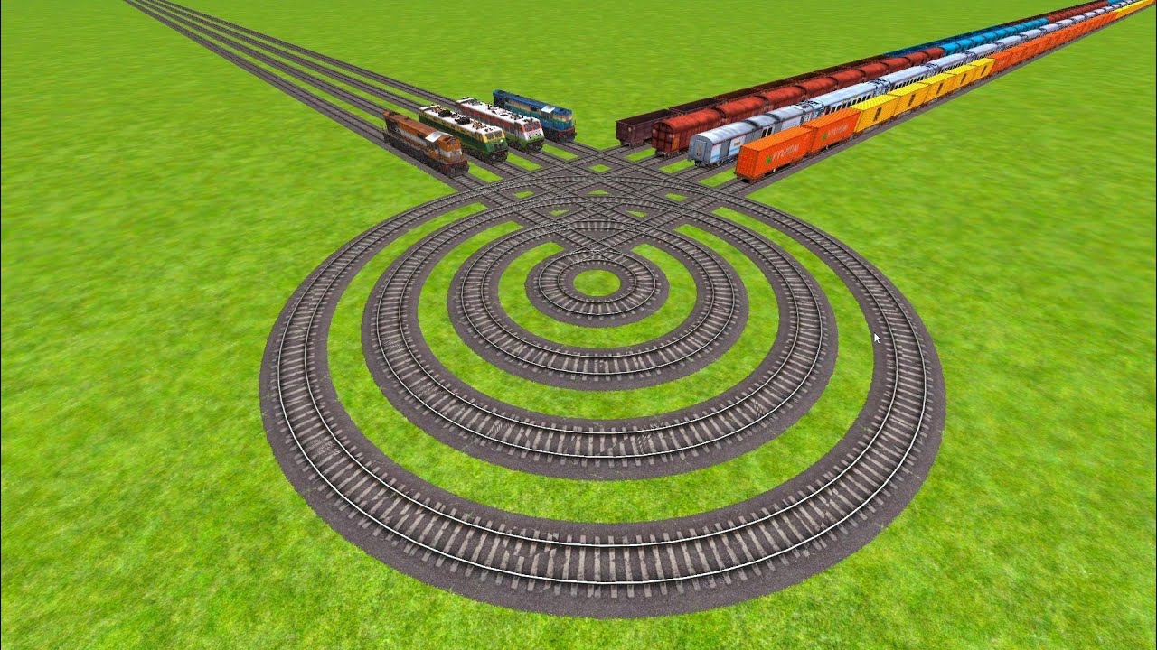 💝FOR TRAIN CROSSING BIGGEST ARUOND CIRCLE TRACK UTURN CURVE🪝BEANG DRIVE 