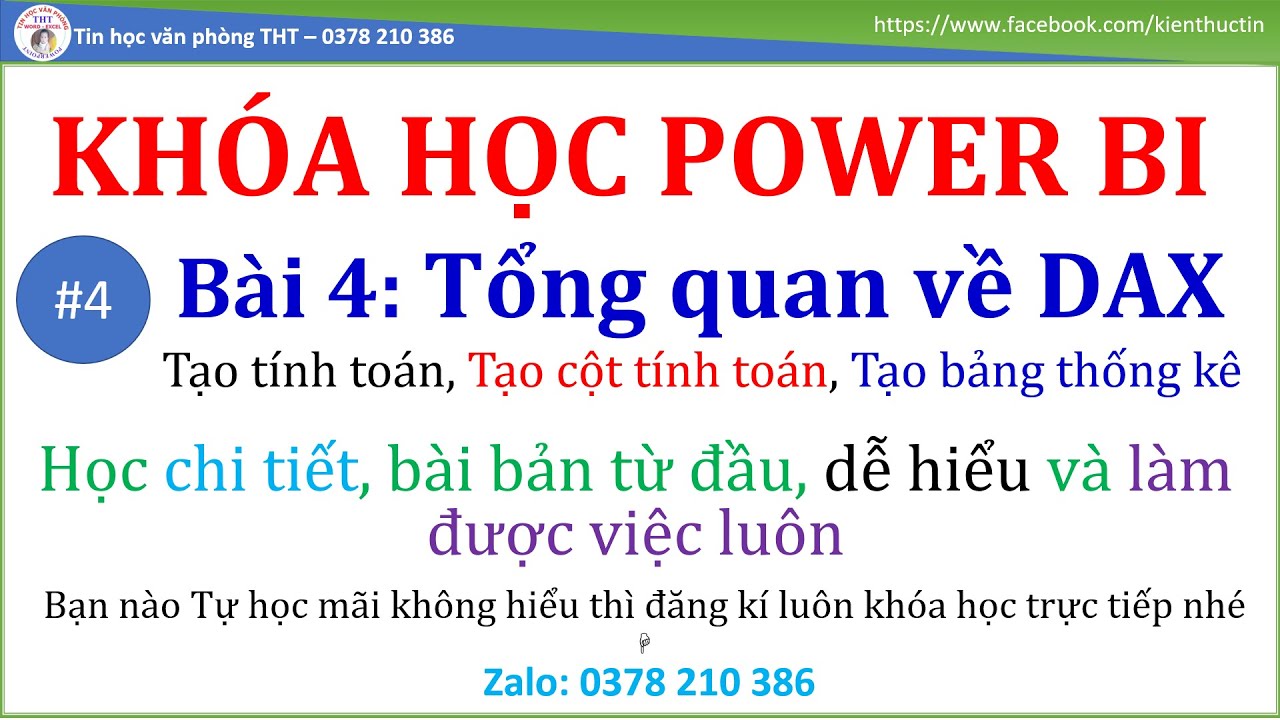 Học Power BI - Bài 4:Tạo tính toán, Cột tính toán, Bảng thống kê trong power bi | Học power BI