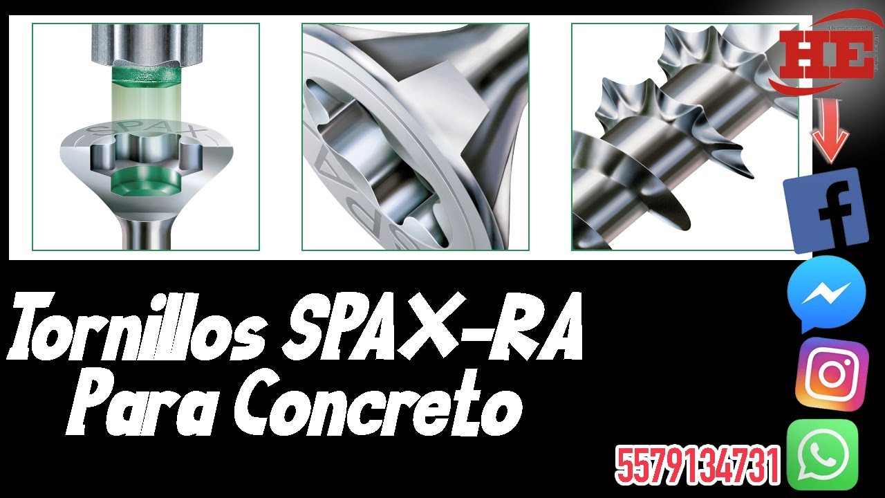 Tornillos SPAX RA Para concreto sin Taquete