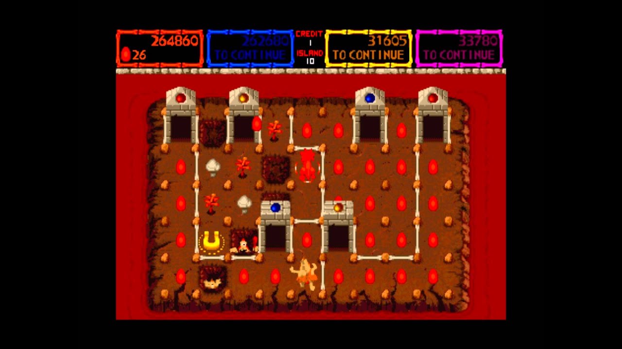 Gameplay - Trog! - Arcade Version