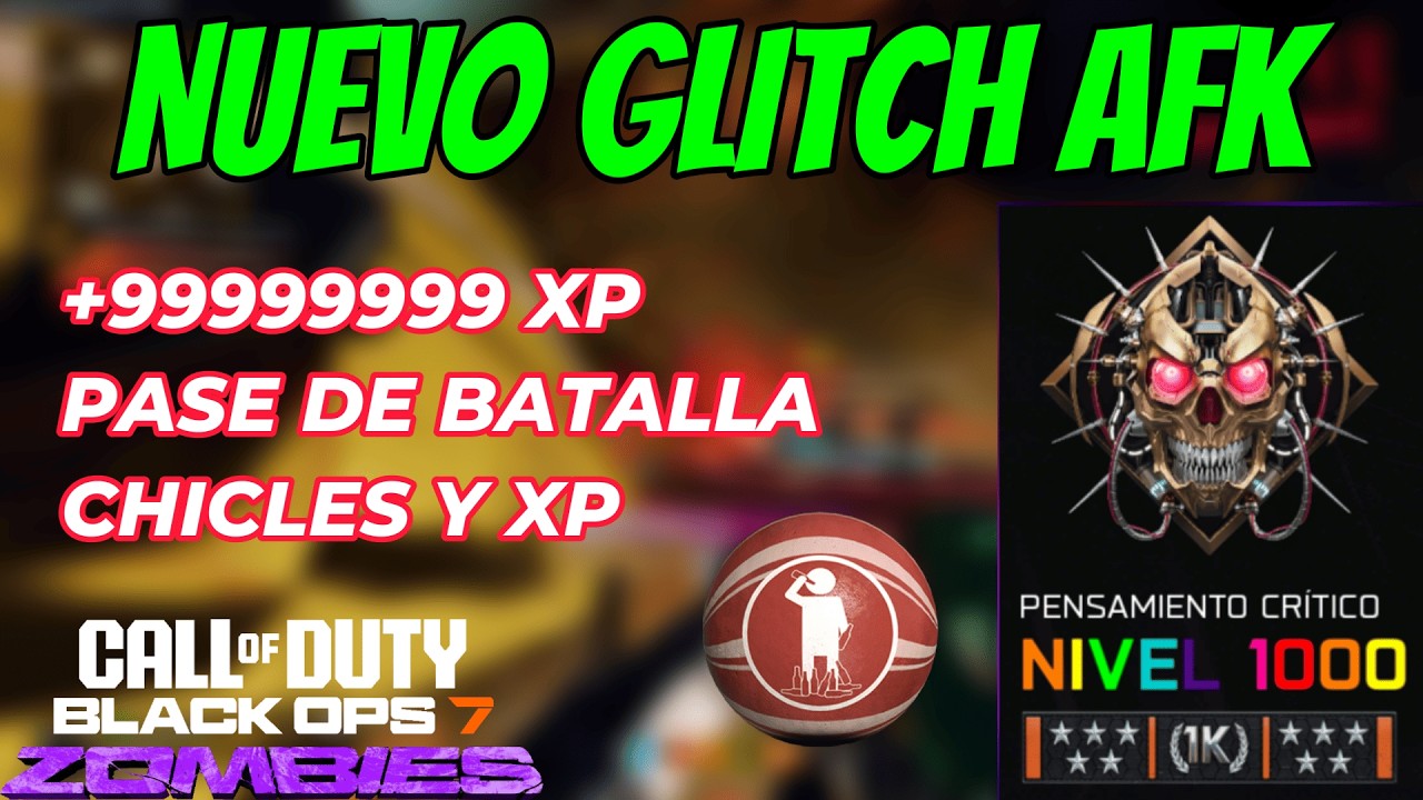 BO7 ZOMBIES NUEVO GLITCH AFK NIVEL 1000 CHICLES Y XP SUPER FACIL
