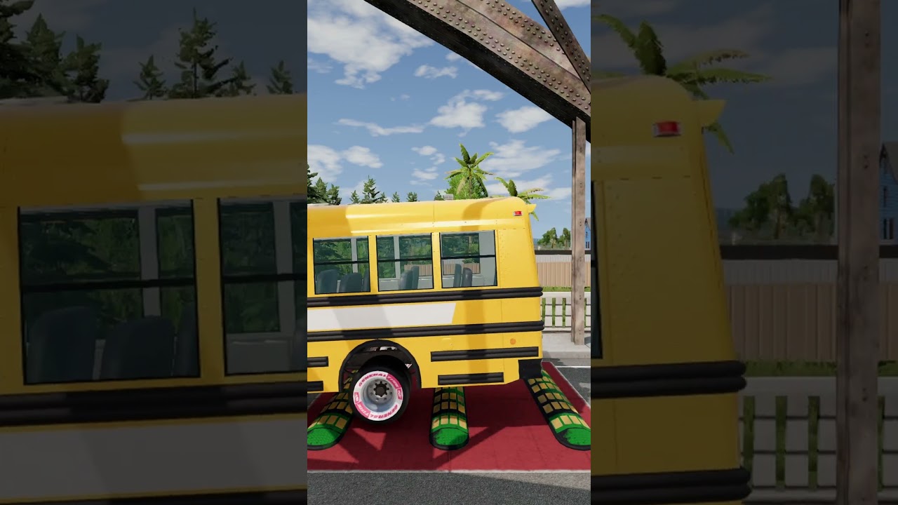 Big Buses and Cars vs Speed Bump | BeamNG.drive