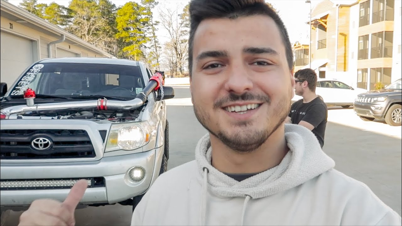 Racing a Leaf Blown Tacoma against my Duramax!