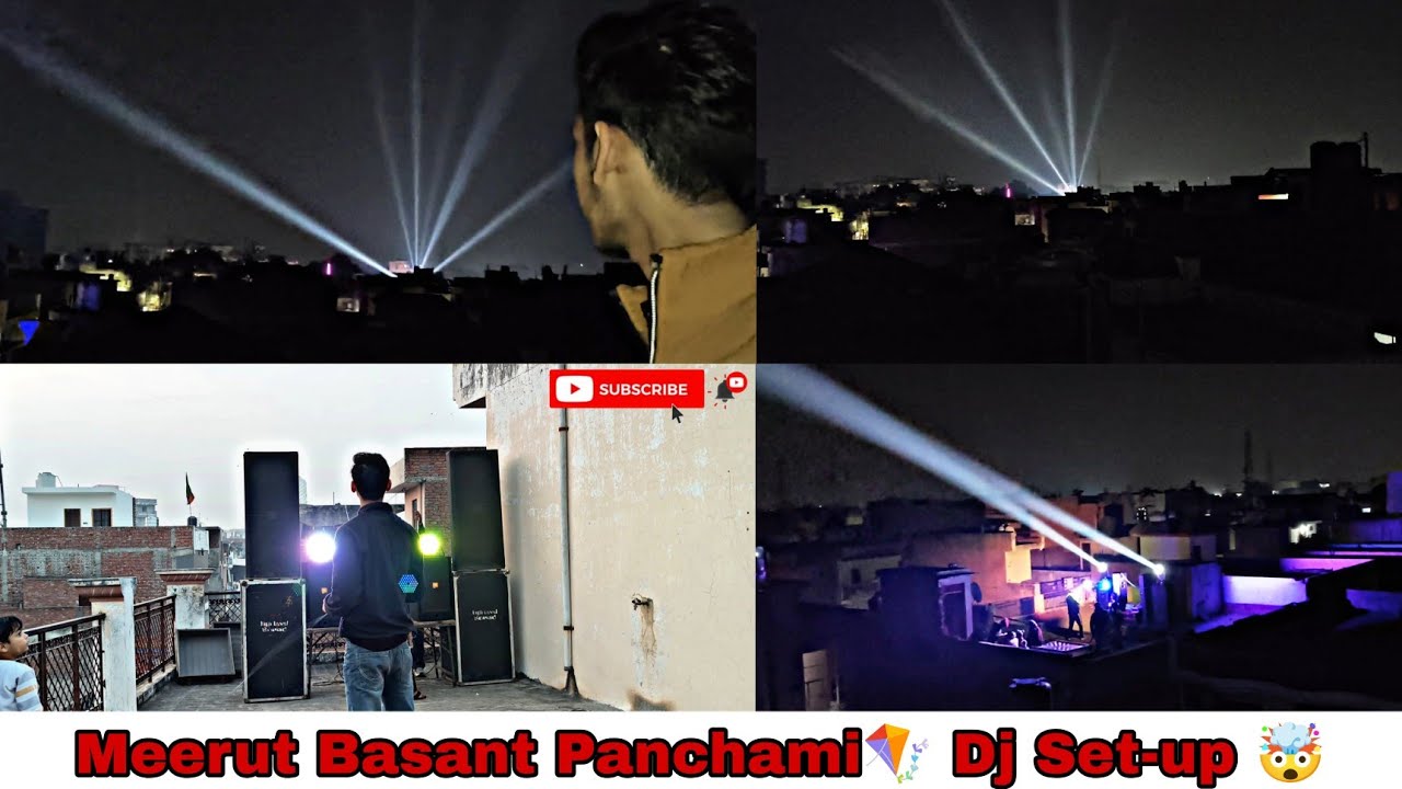 Meerut Basant Panchami 🪁 2026 || Night Scene 🤯 || Dj Set-up 🤯💥 || 