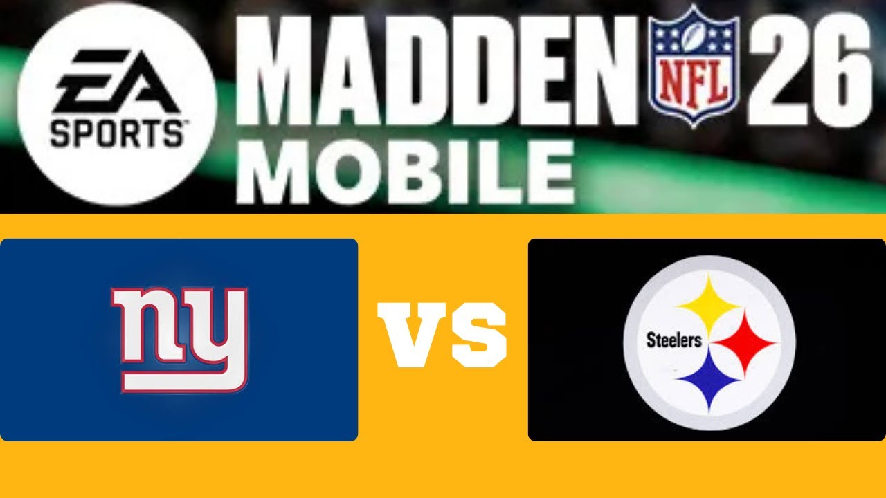 Madden NFL 26 Mobile Gameplay: New York Giants vs Pittsburg Steelers
