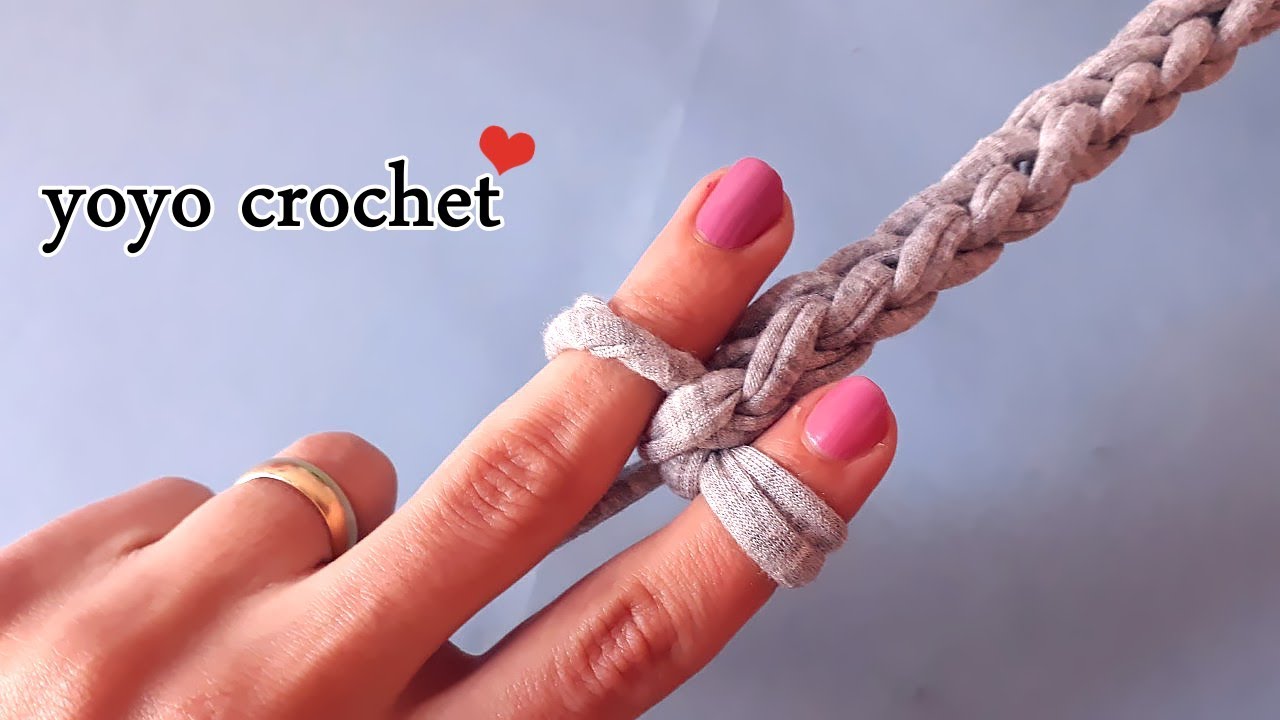 طريقة يد شنطة / حبل بأصابعك فقط - How to Finger Knit#يويو كروشية