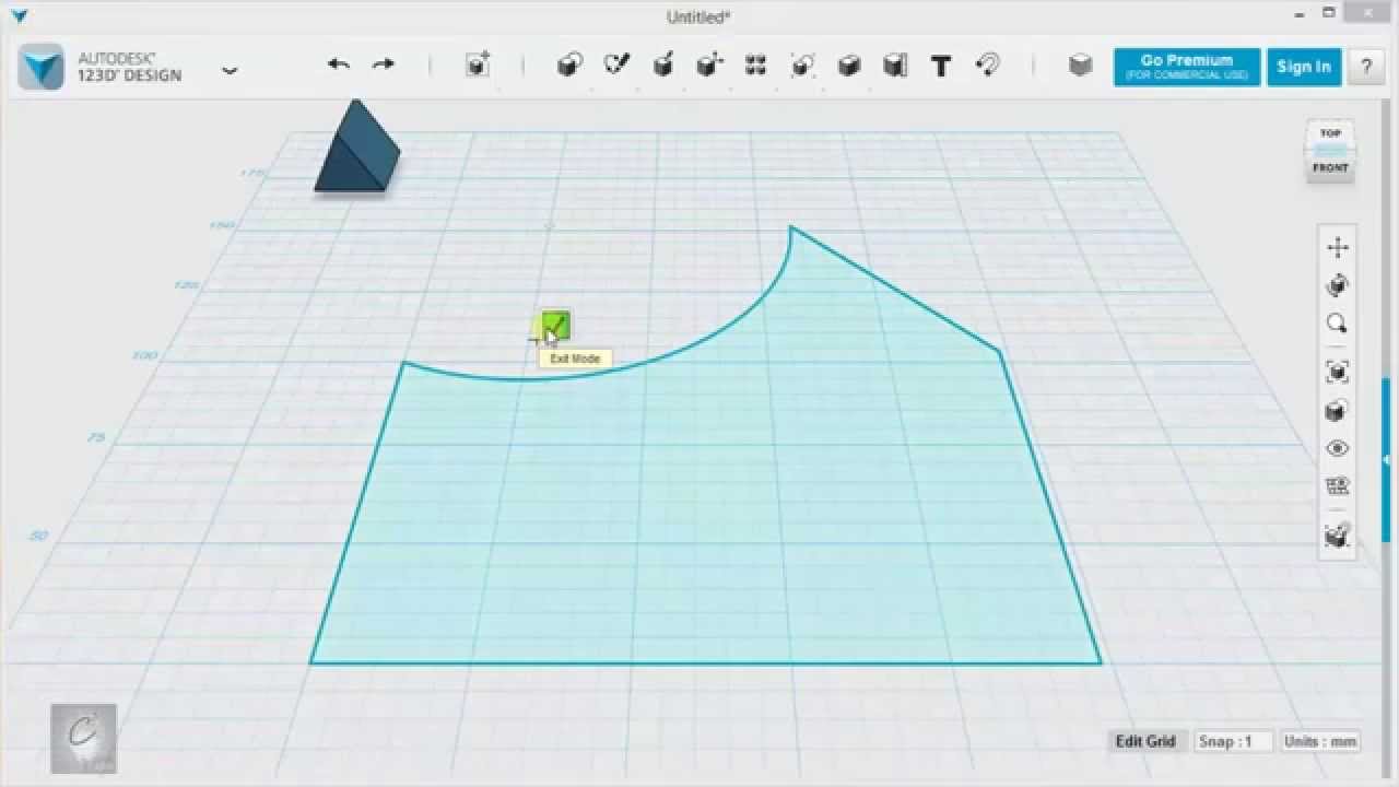 123D Design Tutorial - Basics 5/6 - Basic Sketching